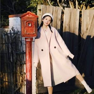 J.ING Oversized Light Pink Blazer Coat